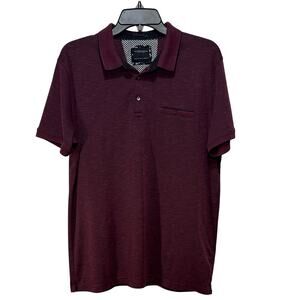 Denim and Flower Maroon Polo Shirt Size XL
